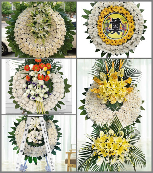 湖北黄冈市英山县方家咀乡锣塘坳村花圈速递